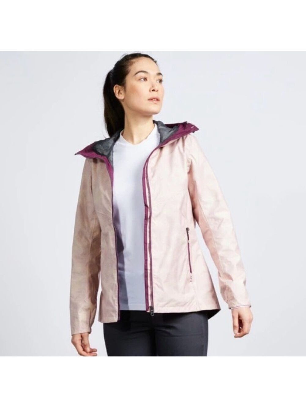 TRIBORD Tribord Sailing 100 raincoat/ wind breaker Pink (Graphic patterned) sz M